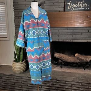 Cypress Aztec Native American Southwestern boho vintage terry cloth robe OneSize